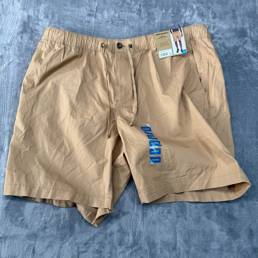 Eddie Bauer Shorts Mens XXL Comfort Ripstop Iced Coffee Tan EB007427 NEW